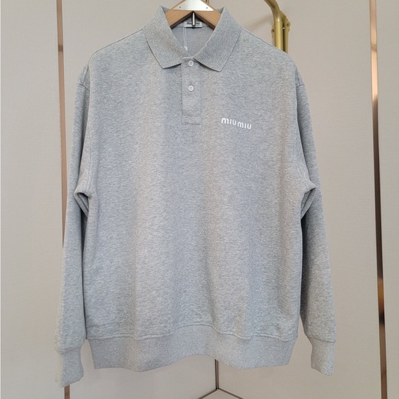 Miu Miu Light Gray Polo Shirt for Men and women - Picture 1 of 5
